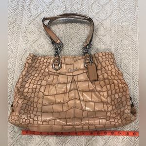 Coach Tan Crocodile Purse